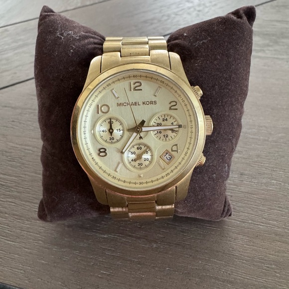 Michael Kors Accessories - Michael Kors Runway Gold Multifunction Watch